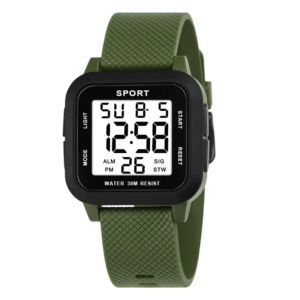Men Outdoor Square Multifunctional Sports Electronic Watch Fashionable Simple 3Bar Waterproof Men LED Digital Wristwatch